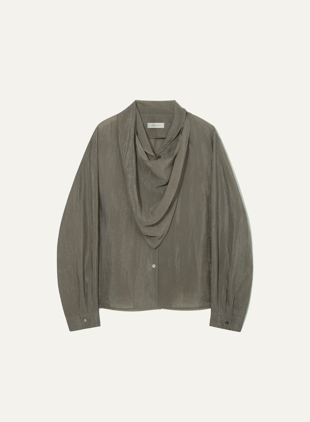 Kindersalmon Agnes Draped Blouse Sage