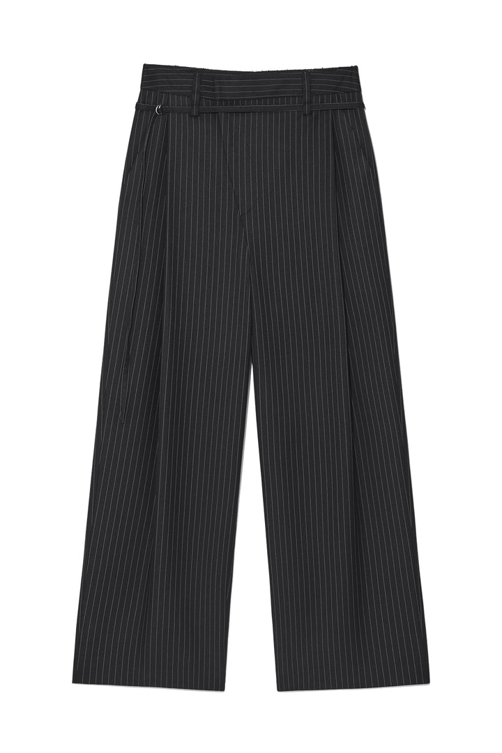 Matinkim Tuck Point Stripe Trouser IN Charcoal