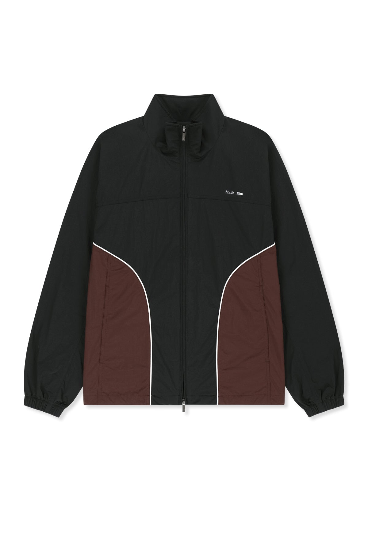 Matinkim Contrast Trim Track Zip UP IN Black