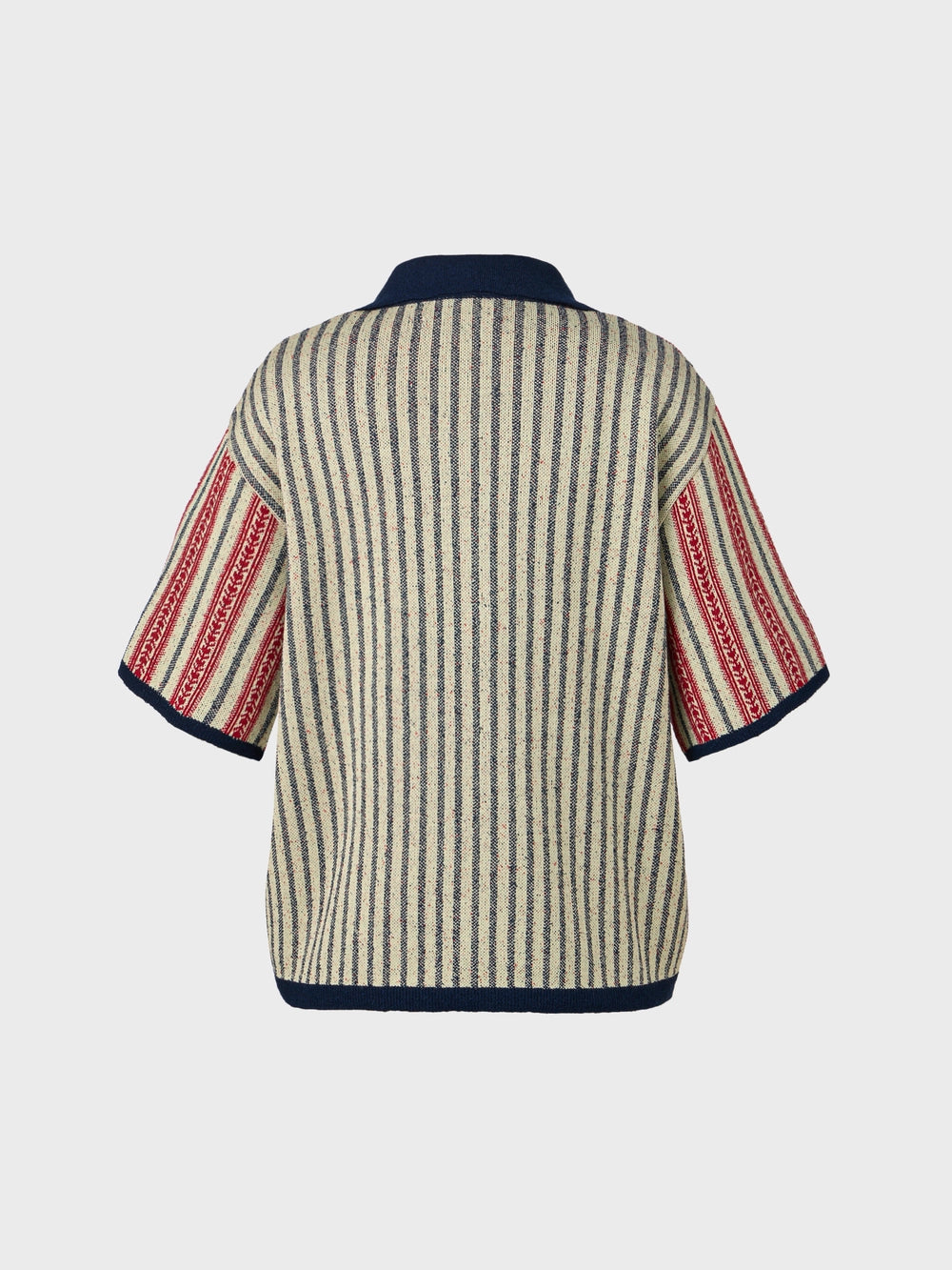 EENK Jacquard Knit Top - Red