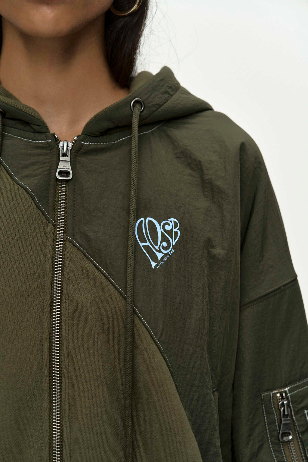 Andersson Bell Patchwork MA-1 Hoodie Zip UP
