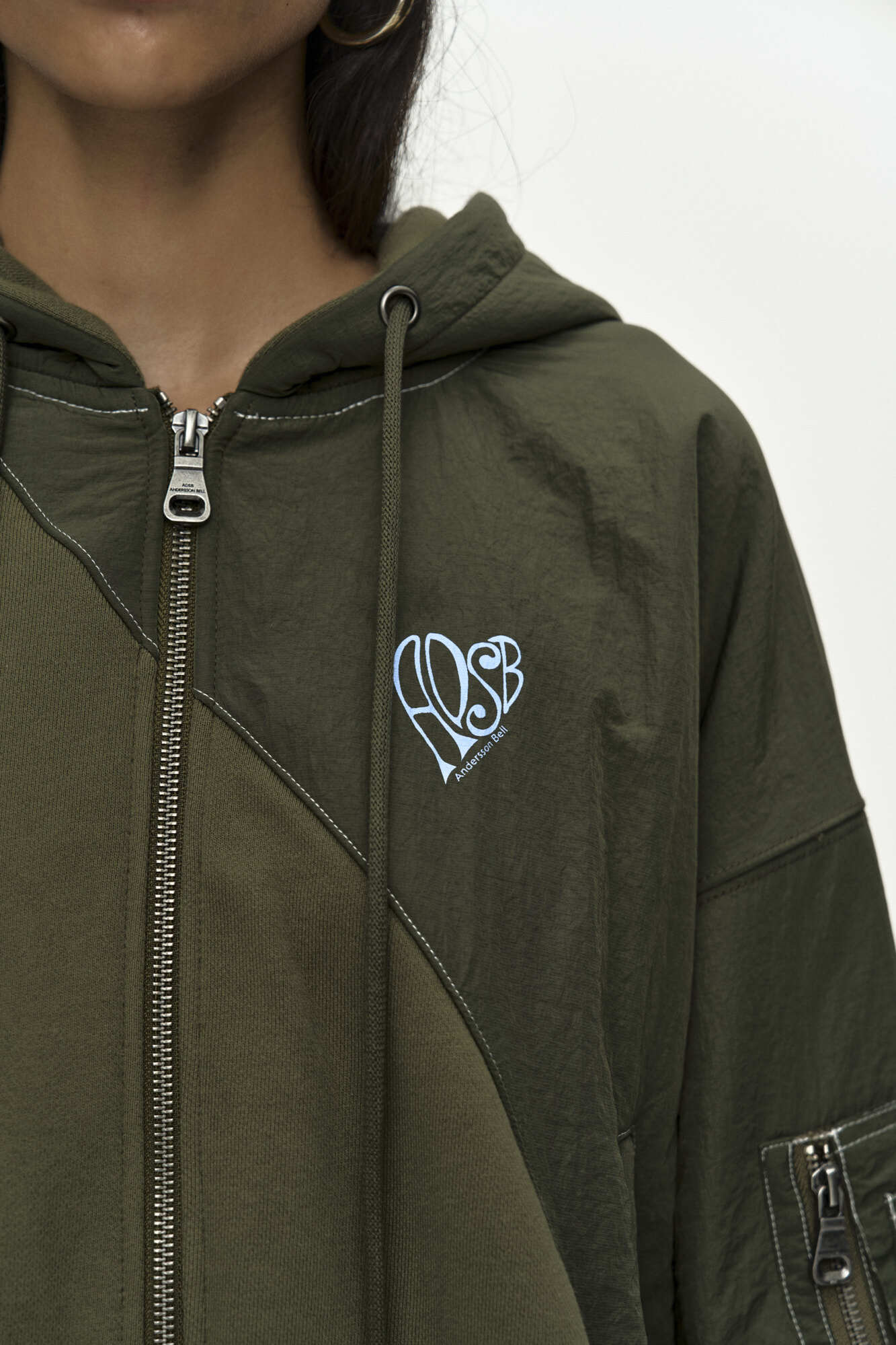 Andersson Bell Patchwork MA-1 Hoodie Zip UP