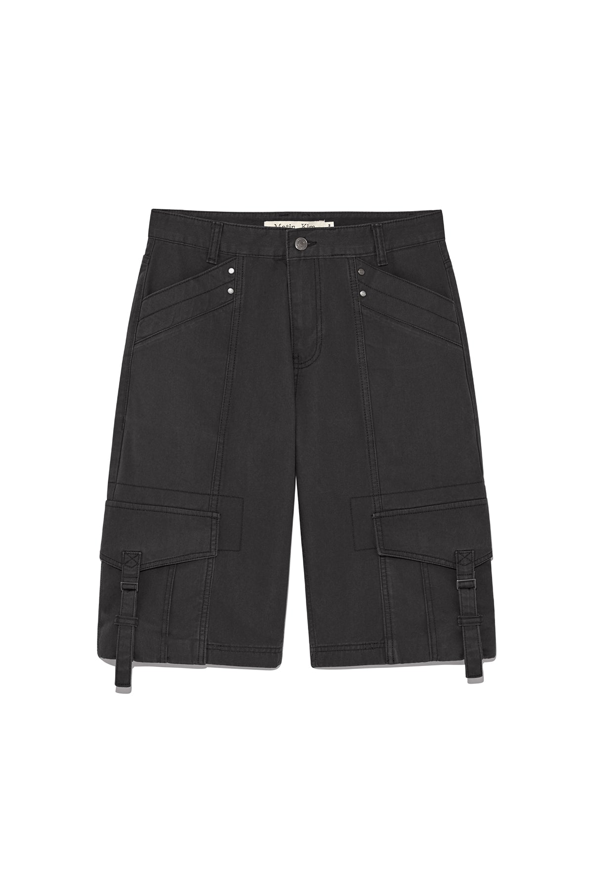 Matinkim Semi Slimfit Bermuda Pants IN Charcoal