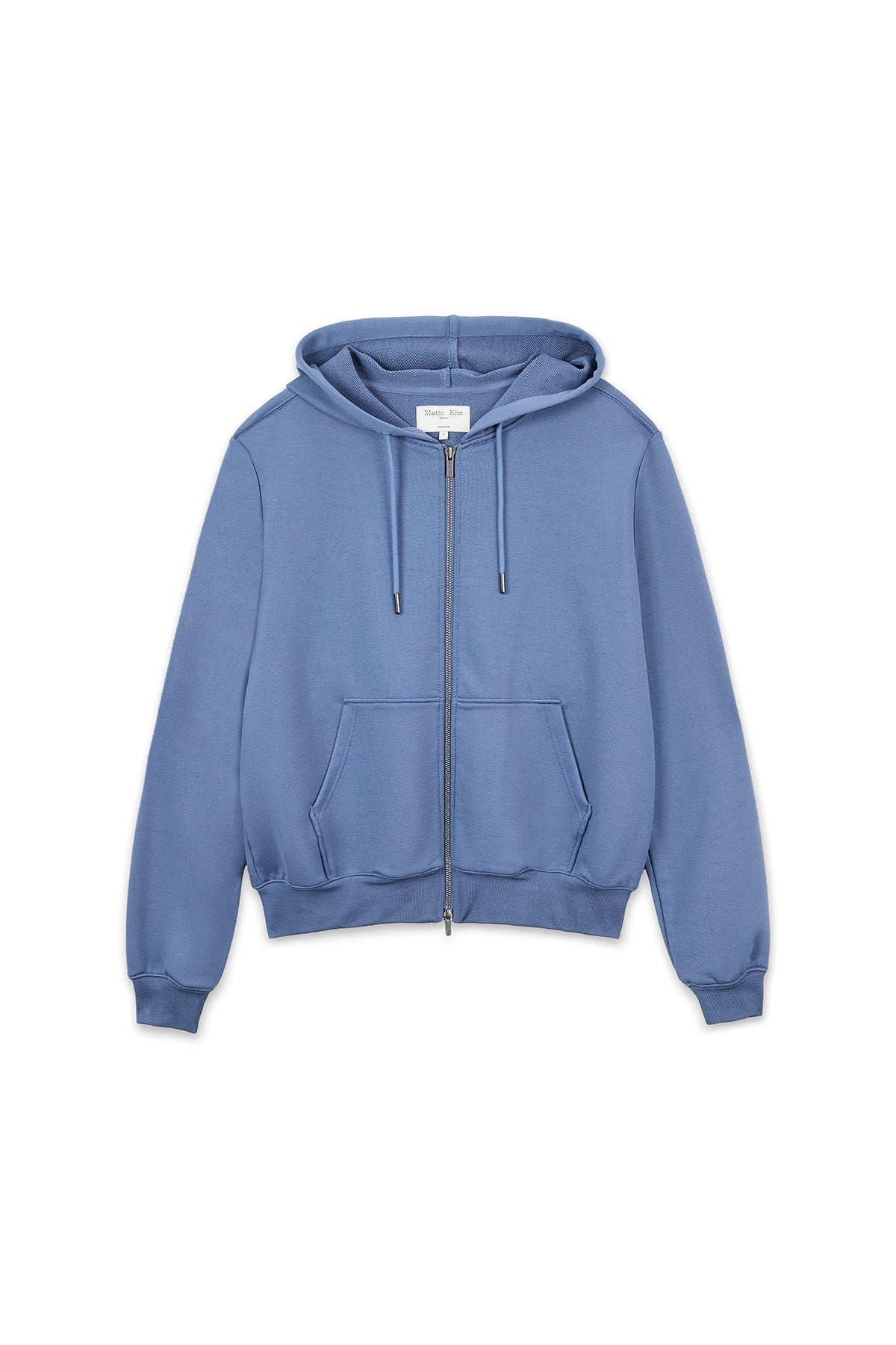 Matinkim Back Logo Glitter Hoody Zip UP For Women IN Blue