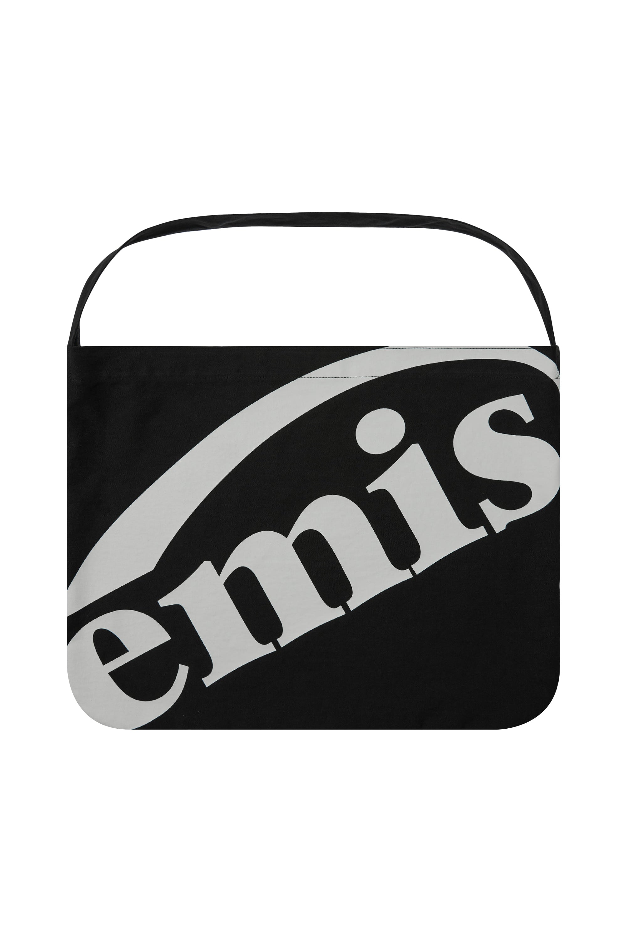 CROPPED LOGO COTTON ECO BAG-BLACK