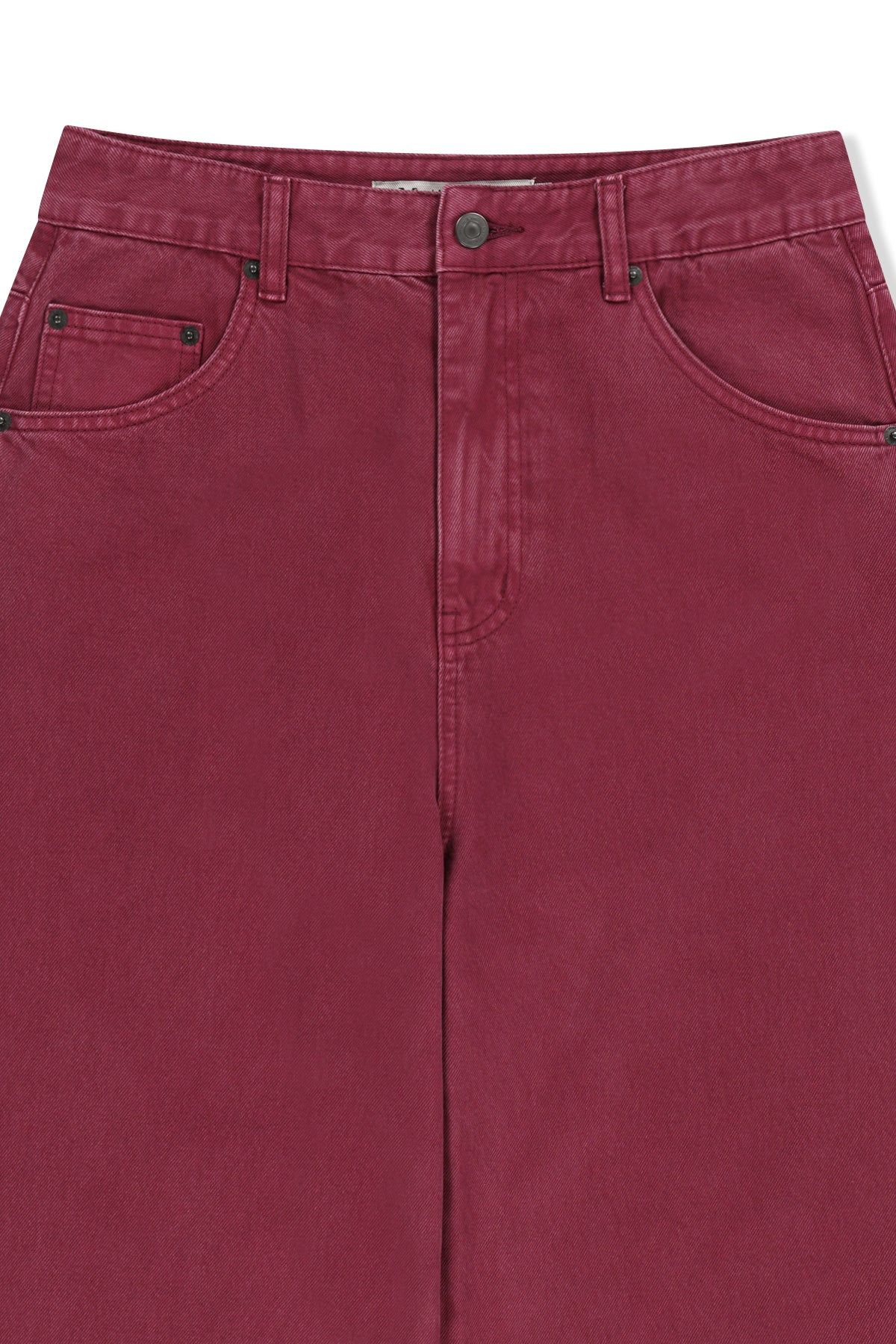 Matinkim Matin Waist Logo Wide Denim Pants IN Purple
