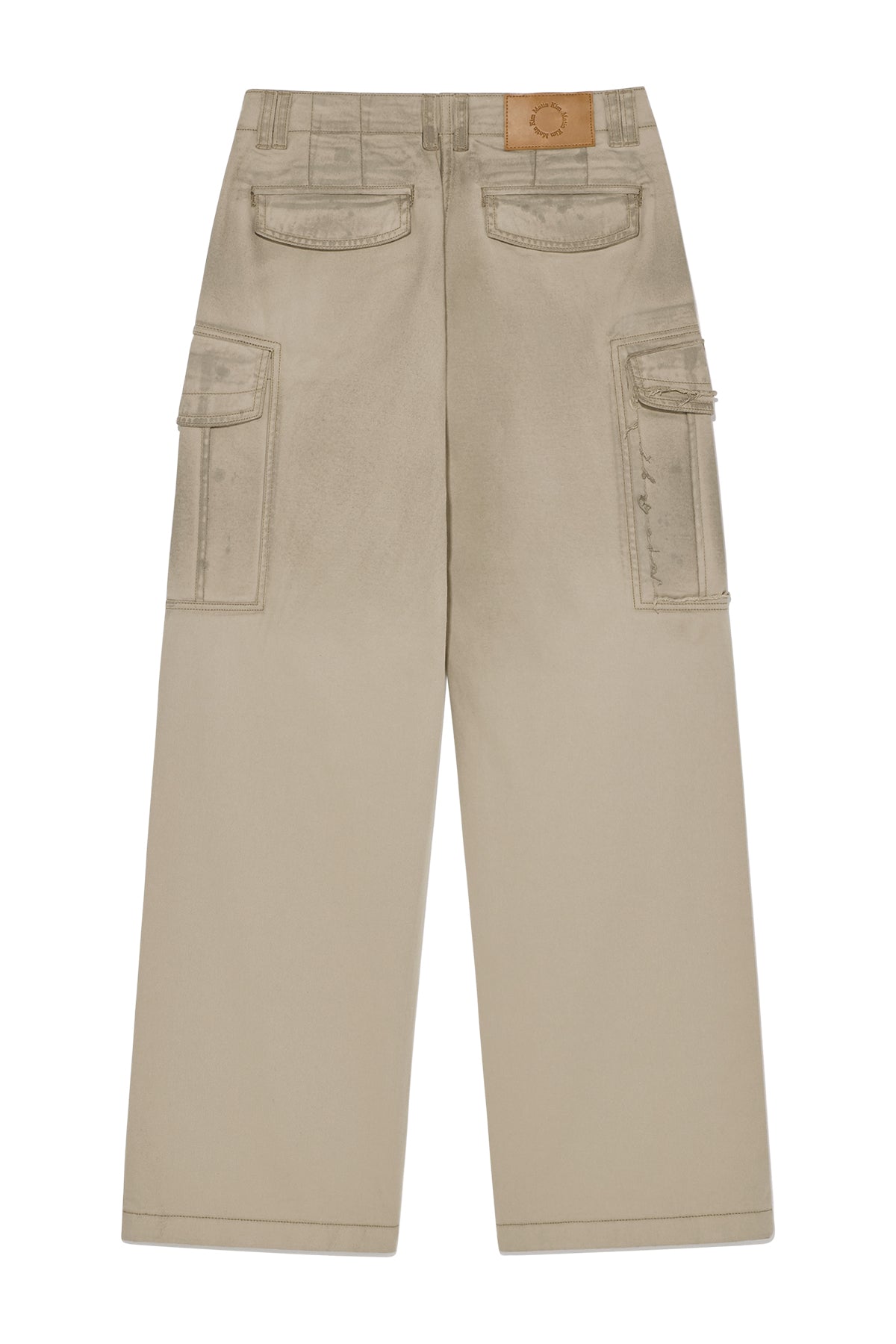 [matinkim] WASHED COTTON CARGO PANTS IN BEIGE