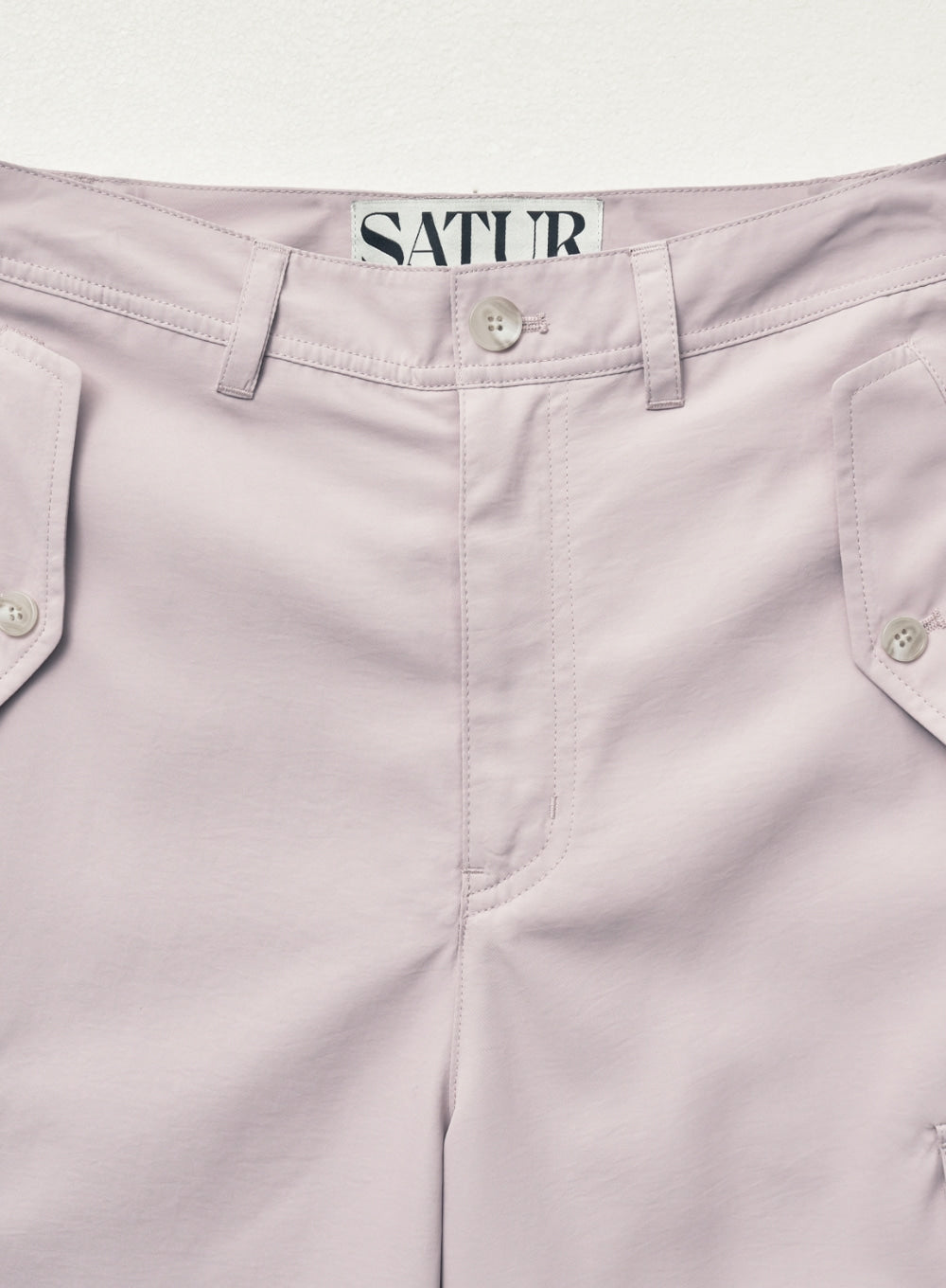 [satur] Wide String Cargo Pants - Lavender