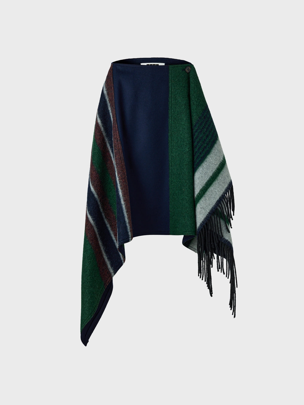 EENK Asymmetrical Midi Skirt - Green