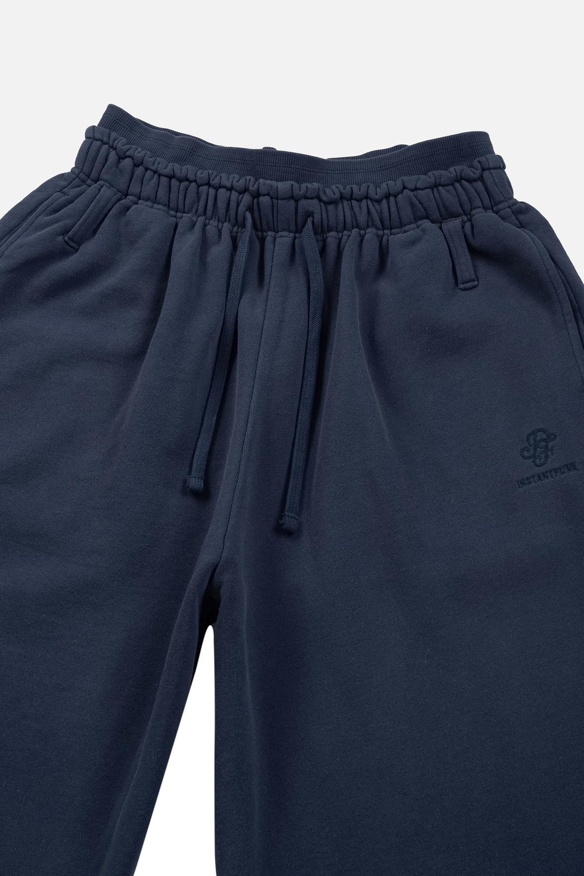 Instantfunk Washed Double Waist Burmuda Pants - Navy
