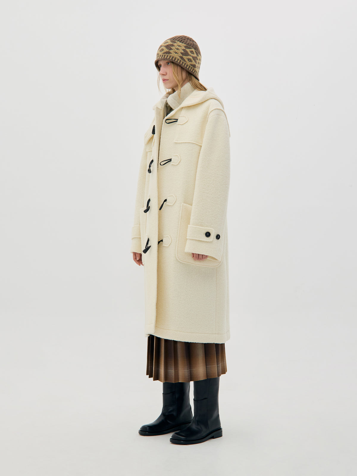 Low Classic Duffle Coat Cream