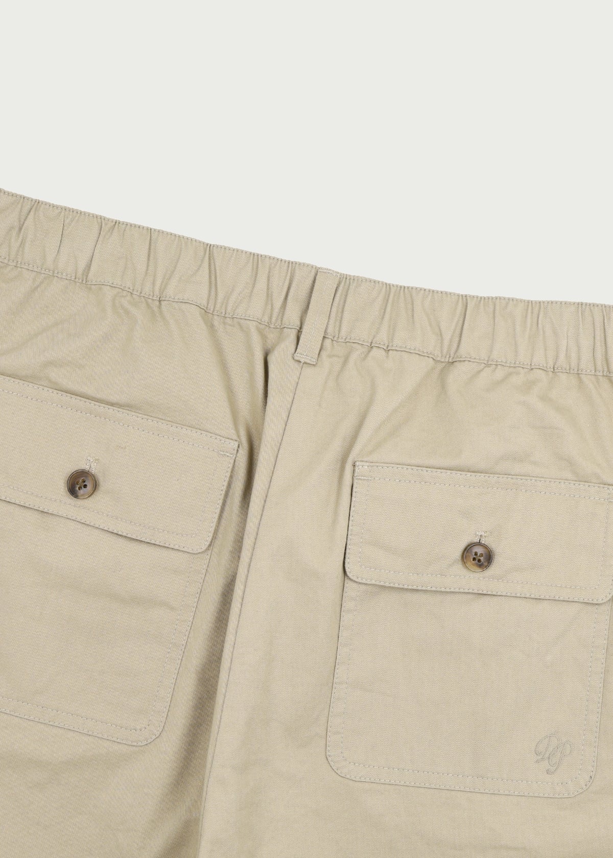 Depound cotton back banding pants - beige