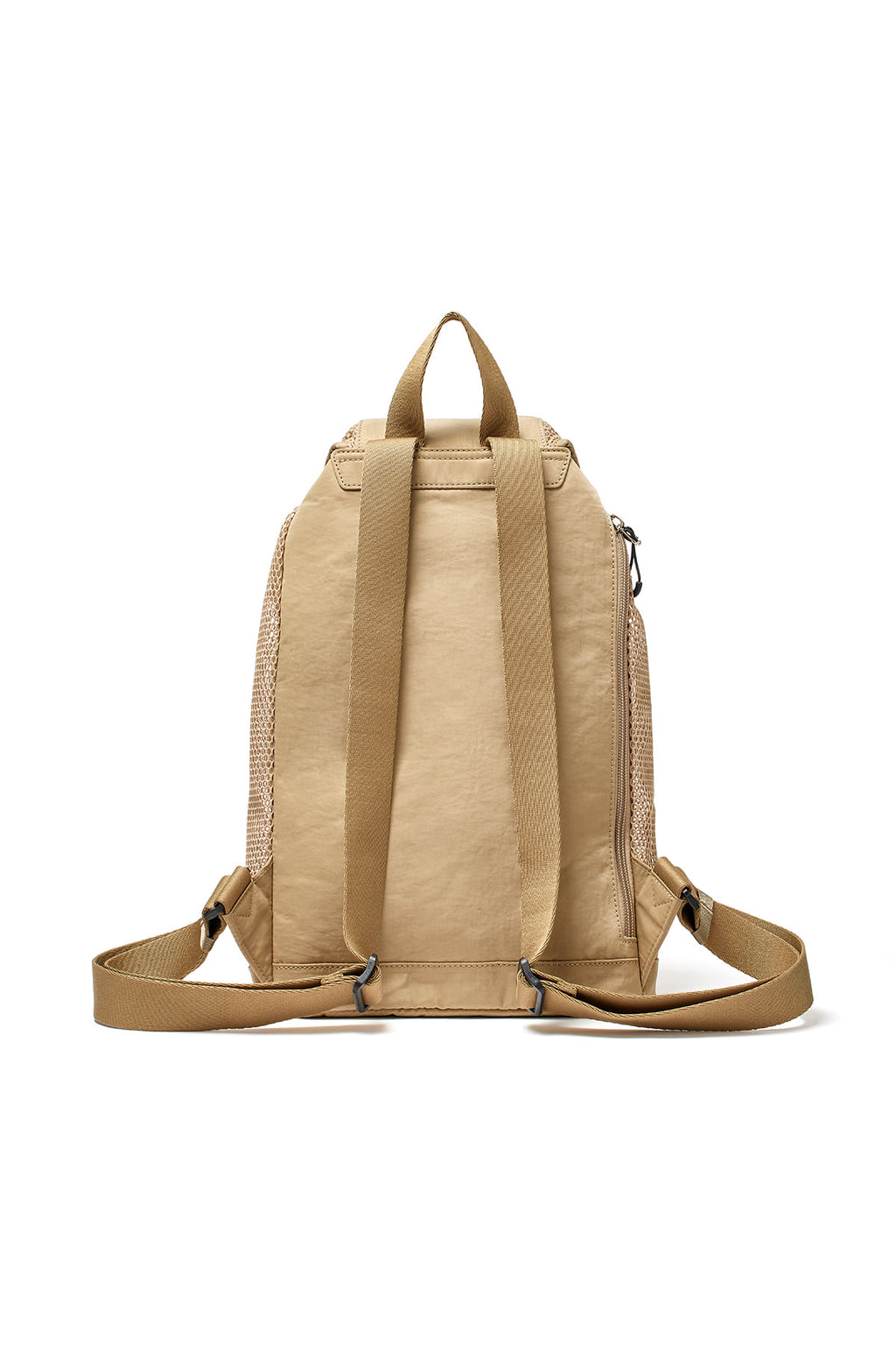 [matinkim] ONE POCKET MESH BACK PACK IN DARK BEIGE