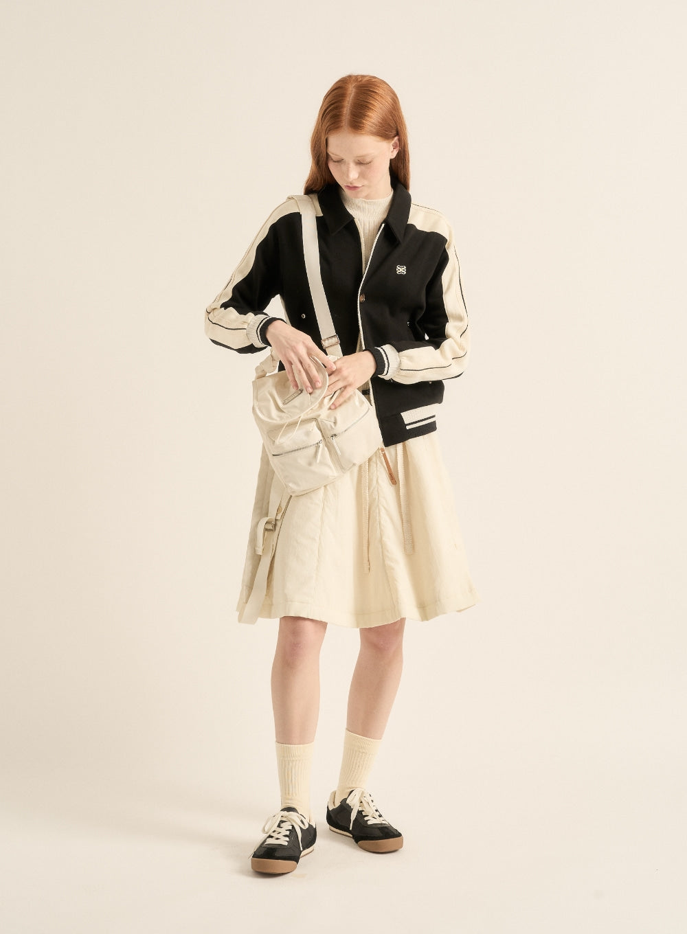 [satur] Drawstring Mini Backpack - Cream