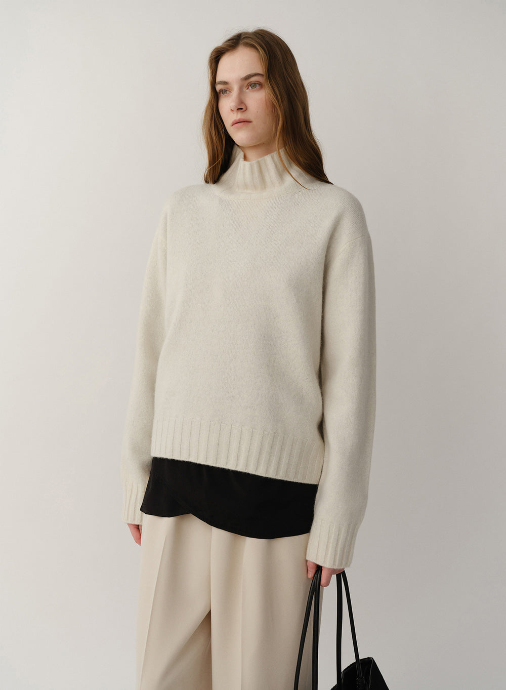 Kindersalmon Cashmere Turtleneck Cream