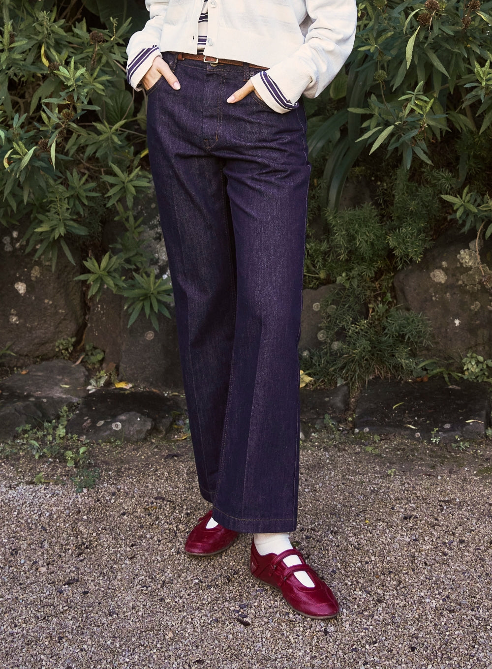 [satur] 1/28 Pre-order Delivery (W) Classic Nonfade Straight Denim Pants - Indigo