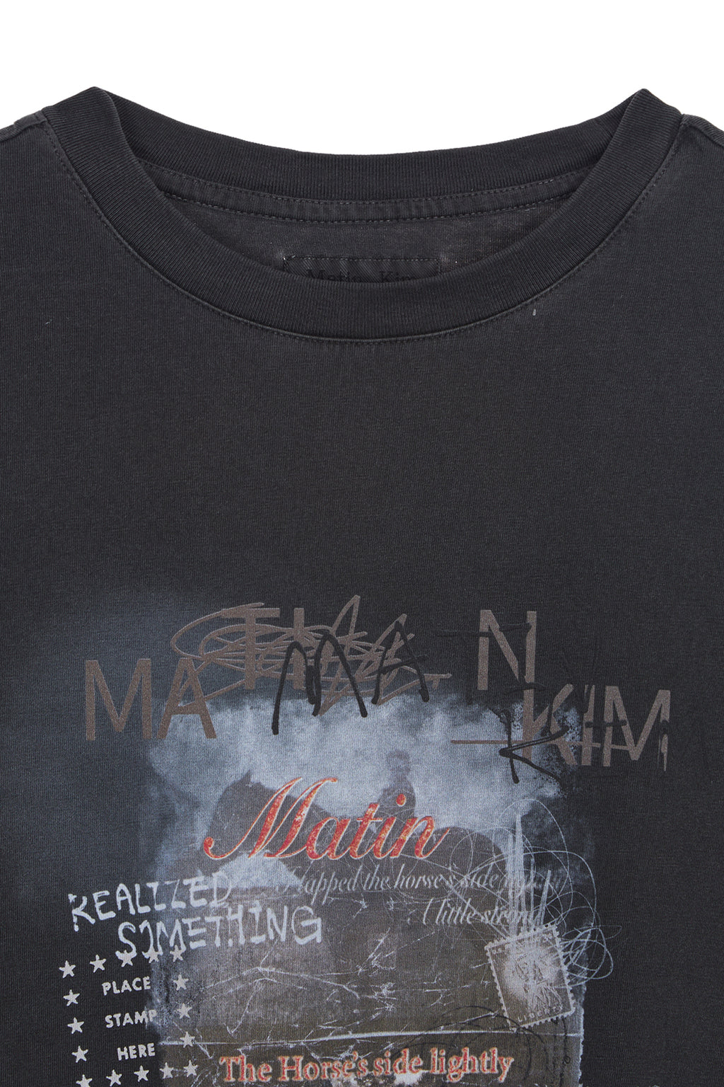 [matinkim] Matin Lny 26 Pigment Logo Top IN Charcoal