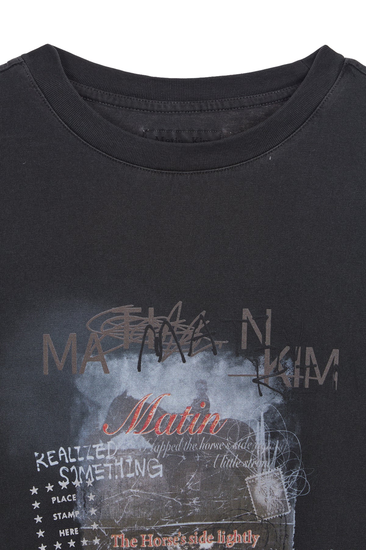 [matinkim] Matin Lny 26 Pigment Logo Top IN Charcoal