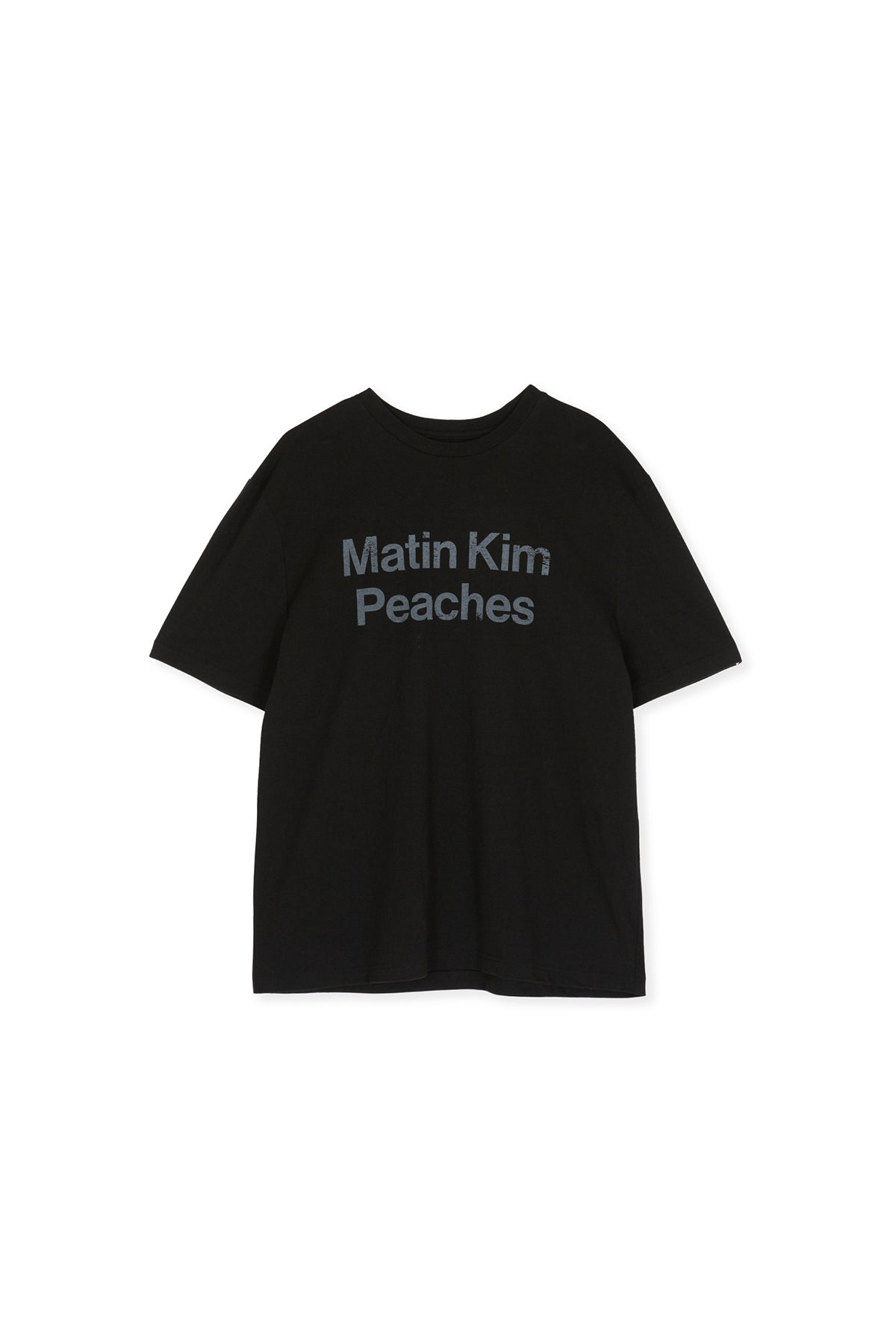 [matinkim] PEACHES LOGO GRAPHIC TOP IN BLACK