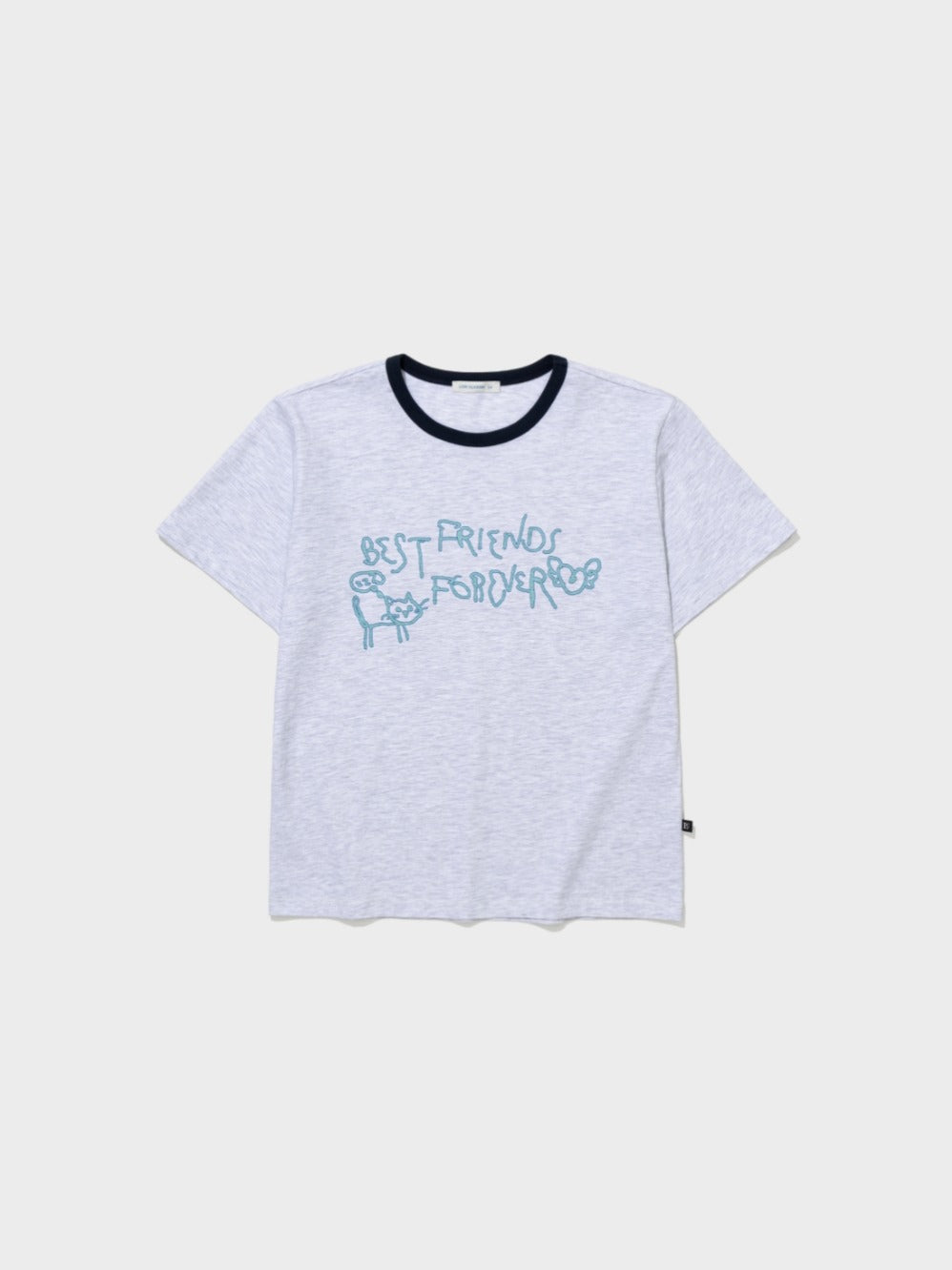 Low Classic Lc Bff Tee Light Melange Grey