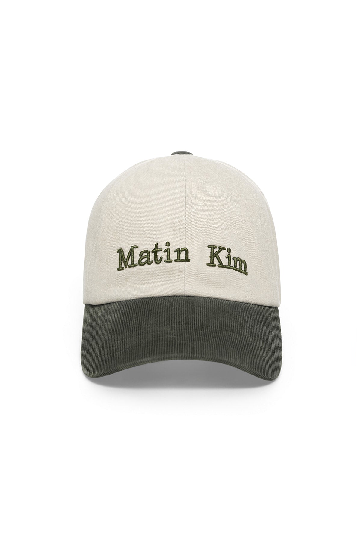 Matinkim Matin Classic Logo Corduroy Brim Ball Cap IN Cream