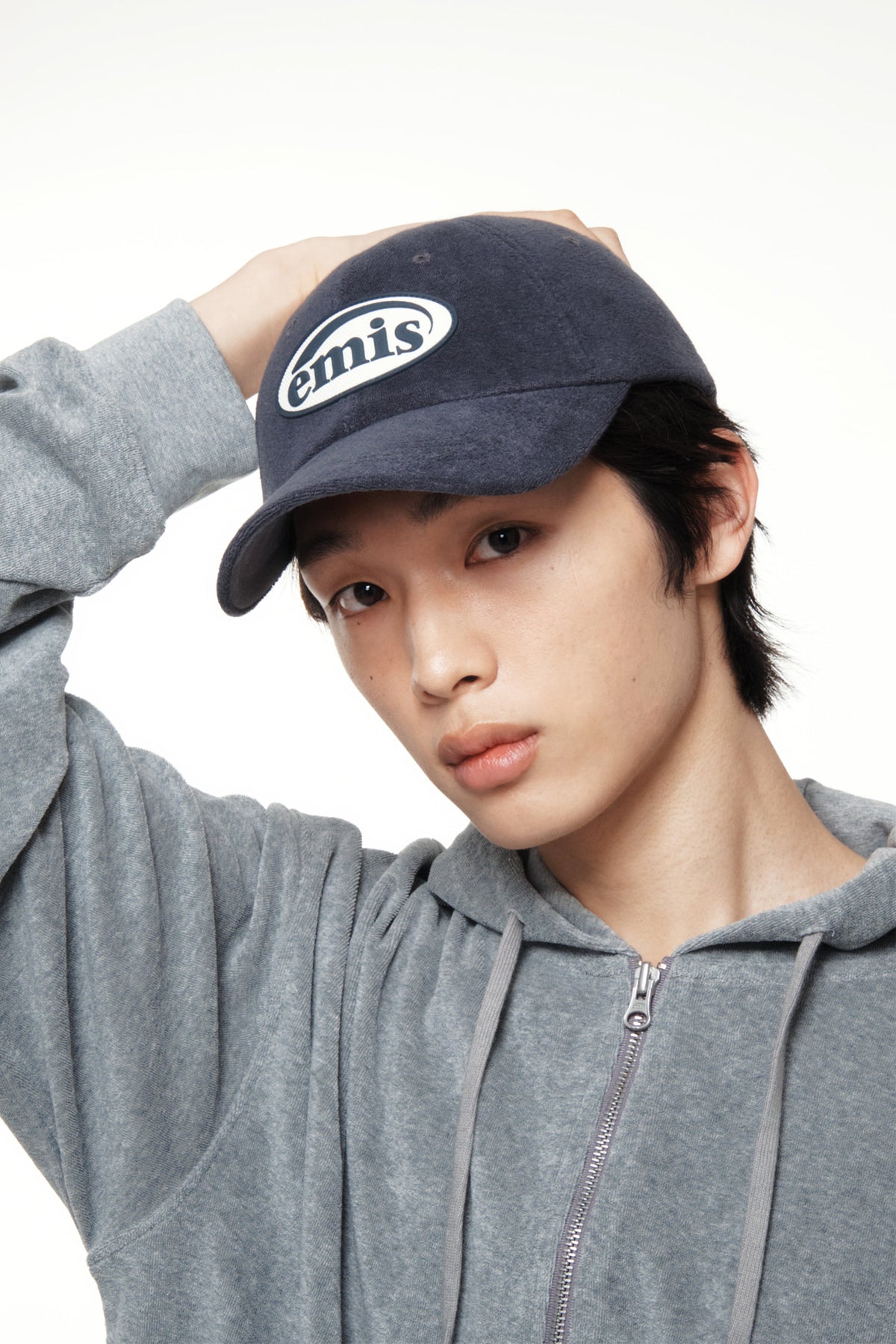 Emis Terry Ball Cap-Navy