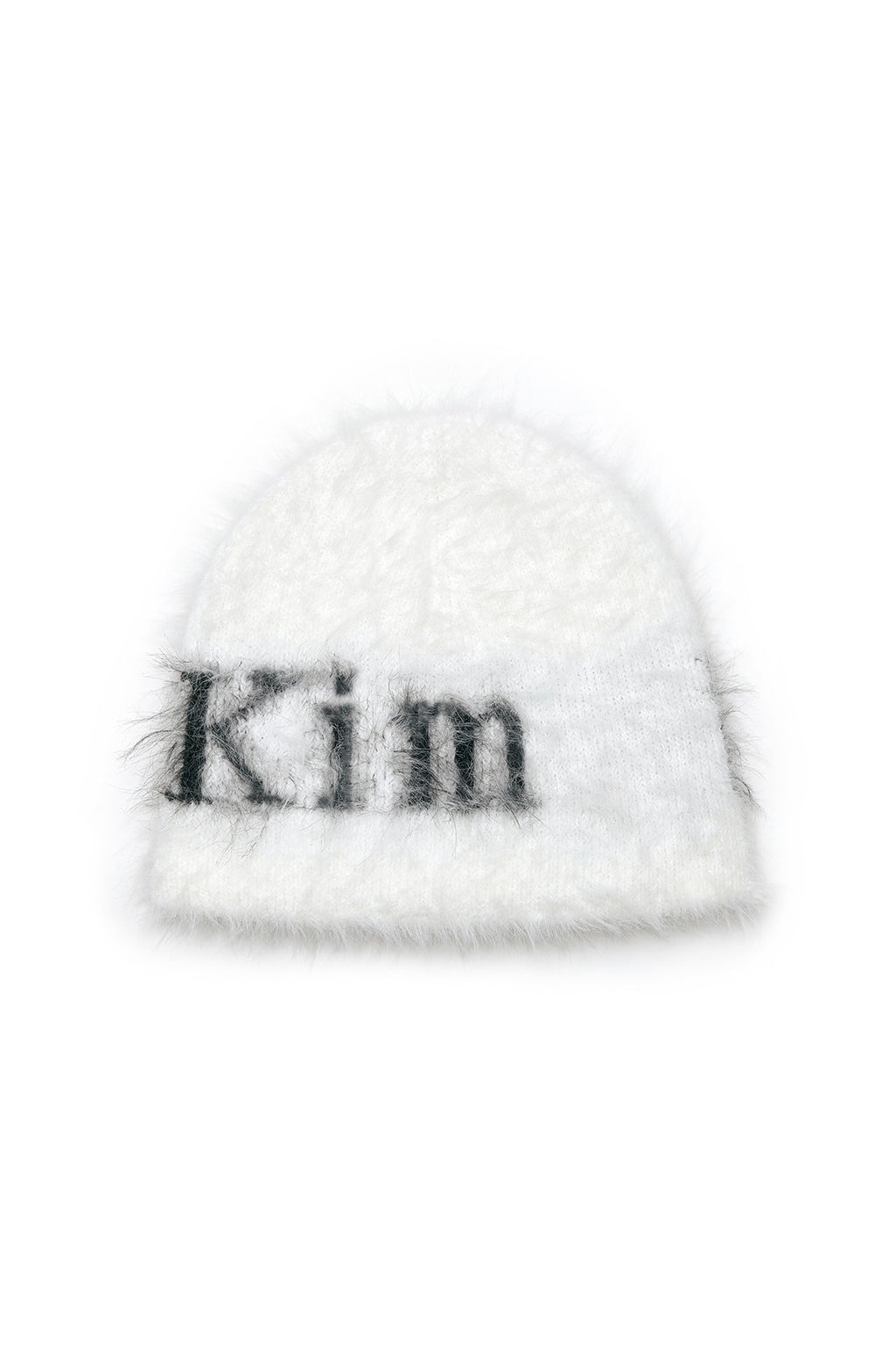 [matinkim] MATIN HAIRY KNIT BEANIE IN WHITE