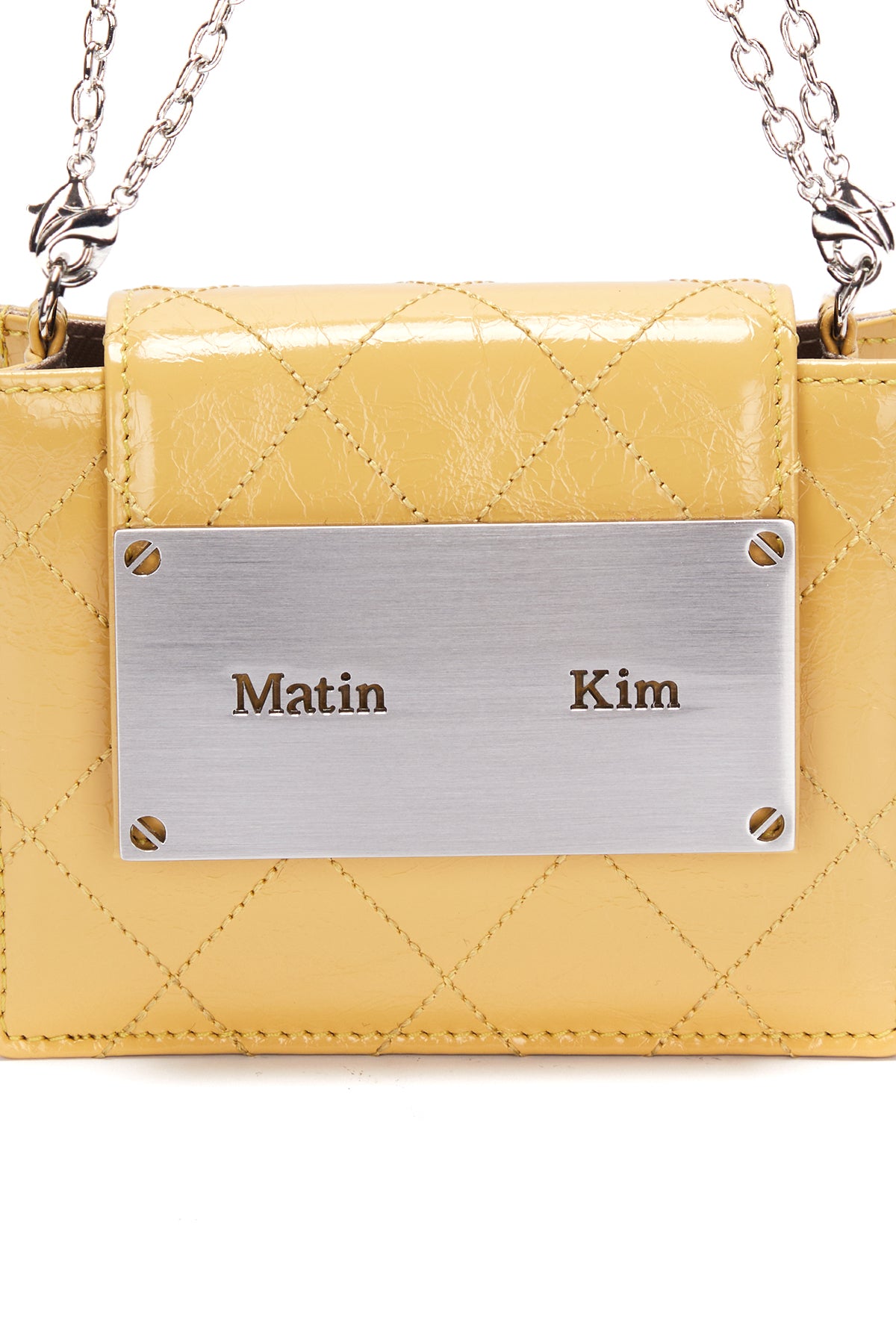 [matinkim] QUILTING ACCORDION MINI BAG IN MUSTARD