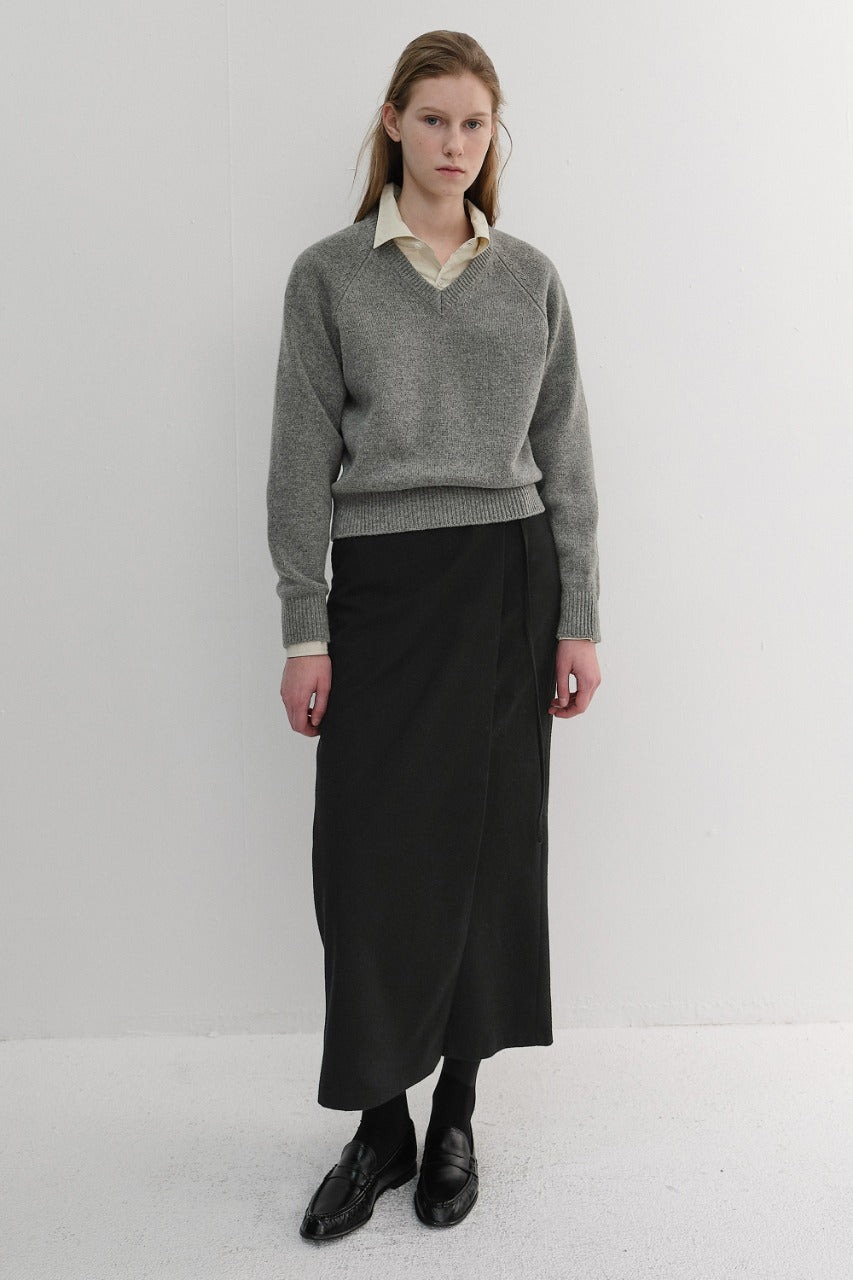 Dunst Maxi Wrap Skirt Black