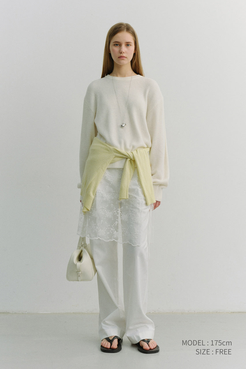 Dunst Needlework Layering Skirt White