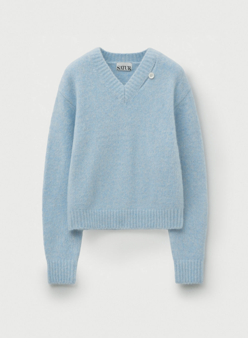 [satur] (W) Essen Two Tone Mohair Blend Knit - Sky Blue