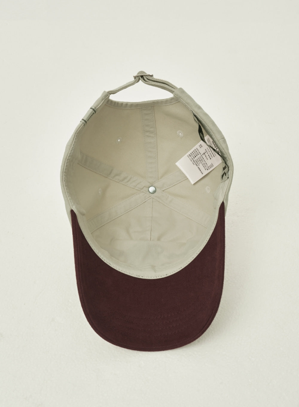 [satur] Bon Voyage Contrast 5 Panel Ball Cap - Burgundy