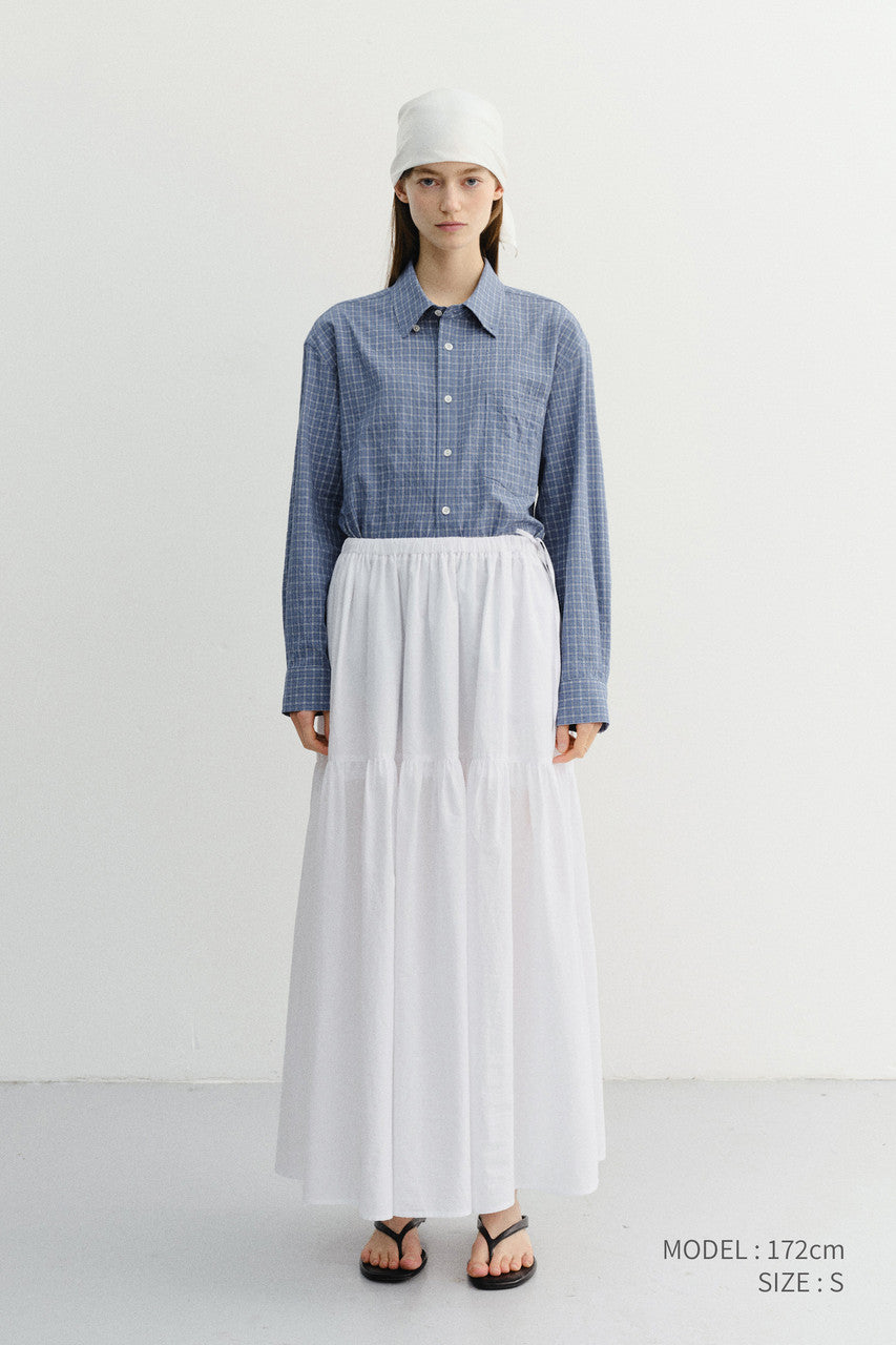 Dunst Tiered Maxi Skirt White