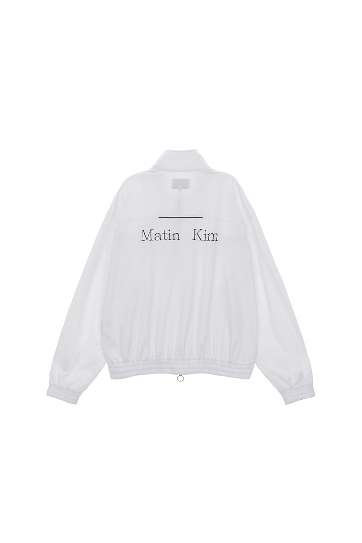 Matinkim Back Logo Point Track Jumper IN White
