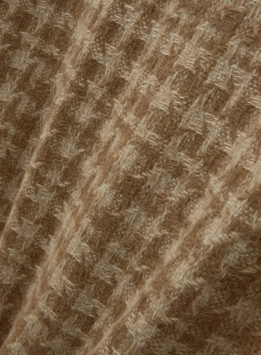 [satur] Check Fleece Shirt Jacket - Brown