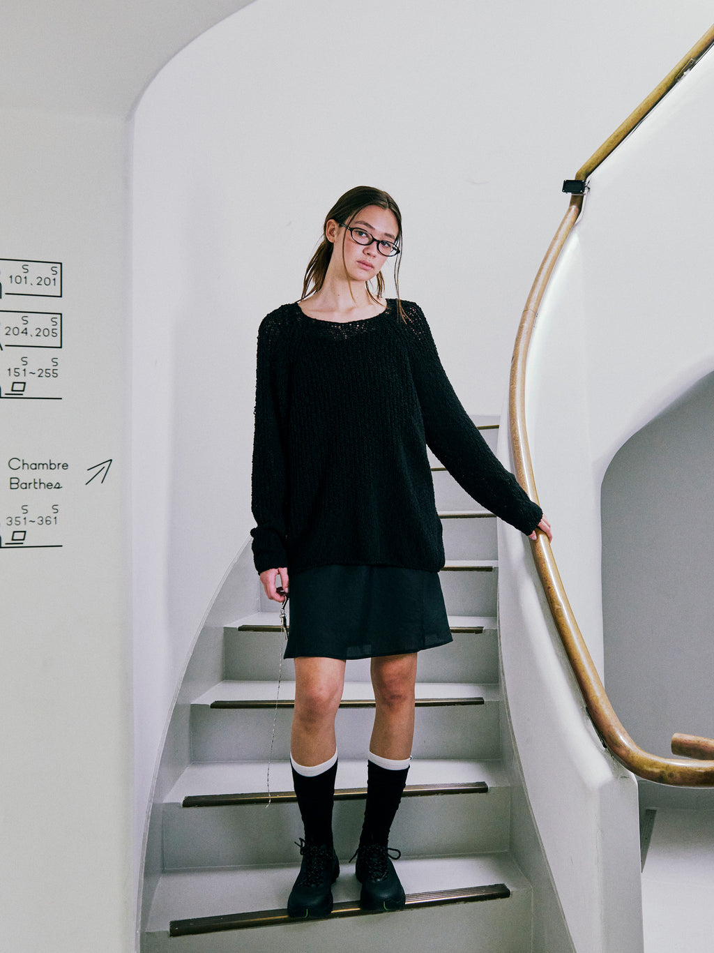 Low Classic Wave Sweater Black