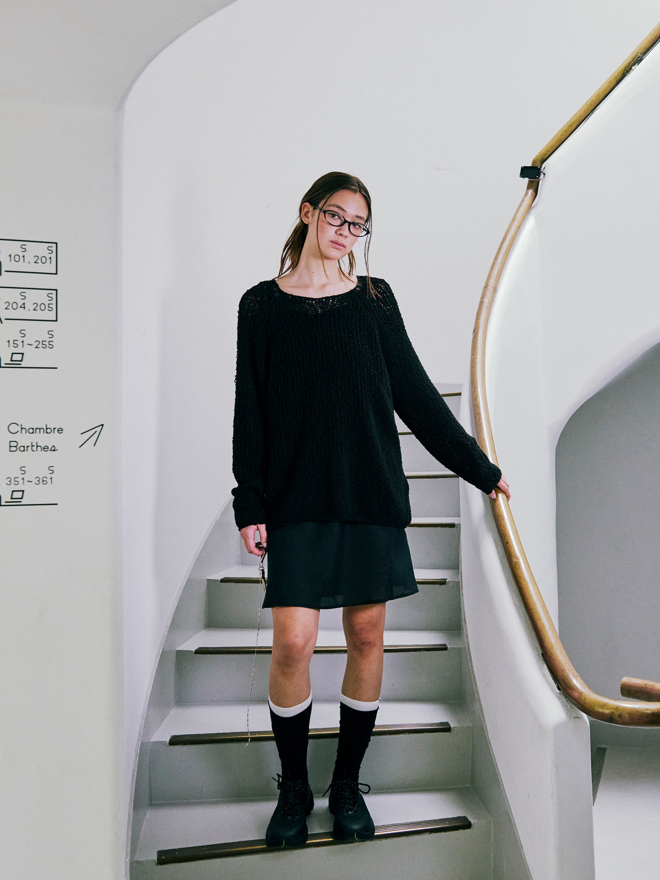 Low Classic Wave Sweater Black