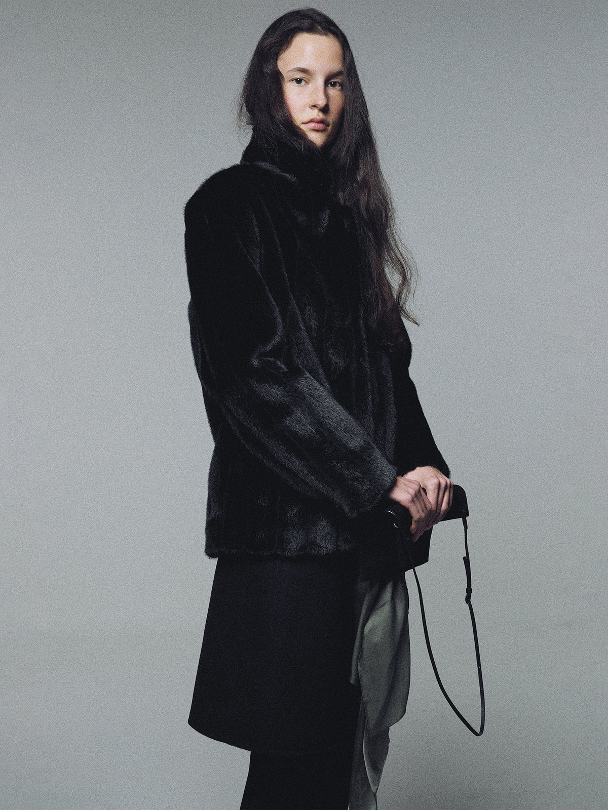 Nothing Written Misha faux fur jacket (Black) (Pre-order, ships from Nov 20)