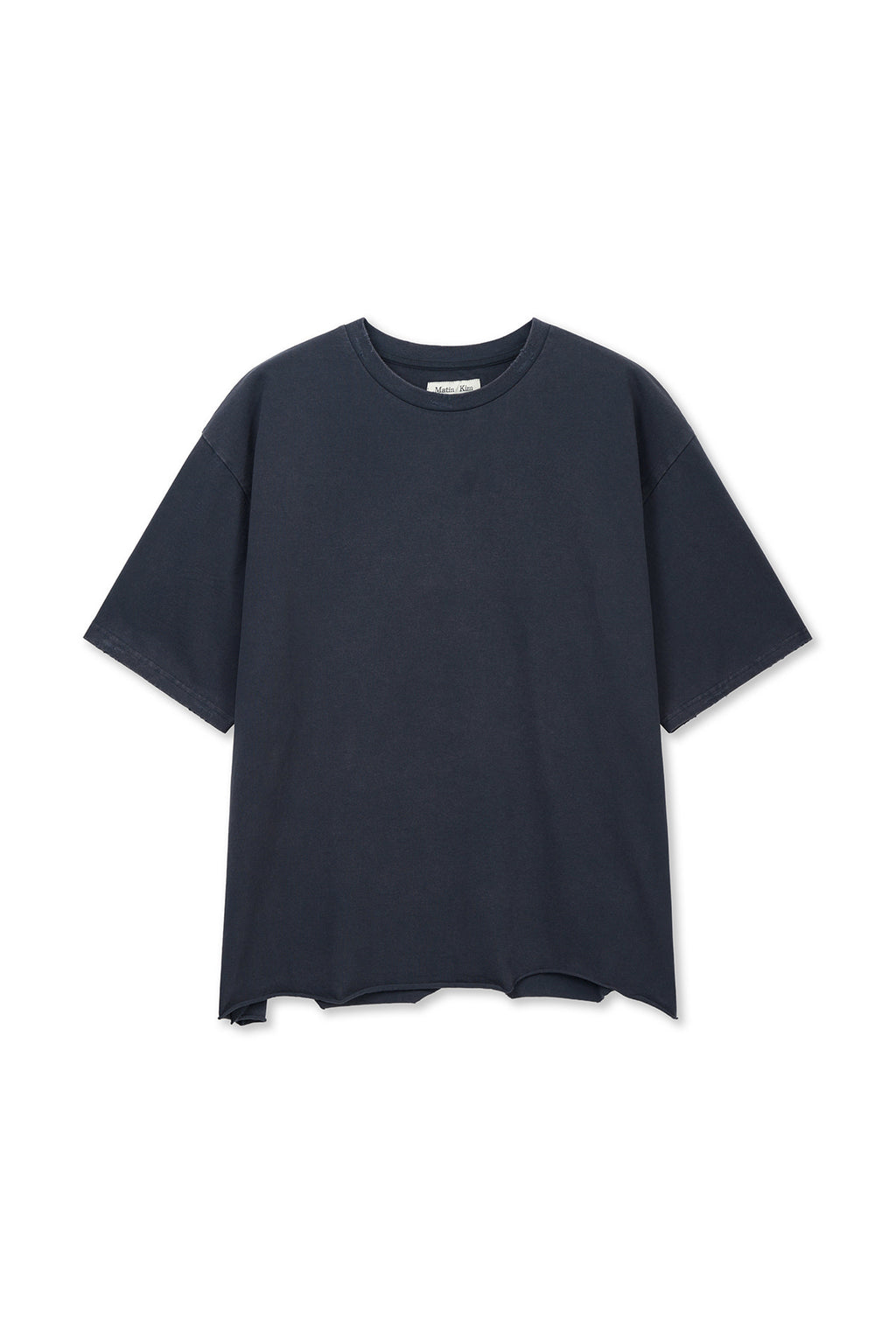Matinkim Raw Cut Graffiti Logo Top IN Navy