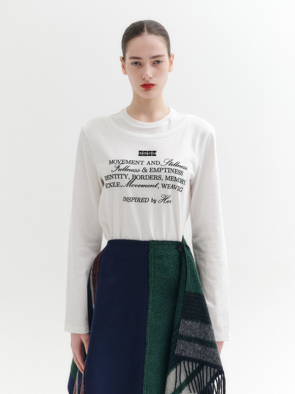 EENK Layered Printing T-shirt - White