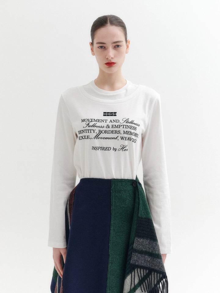 EENK Layered Printing T-shirt - White