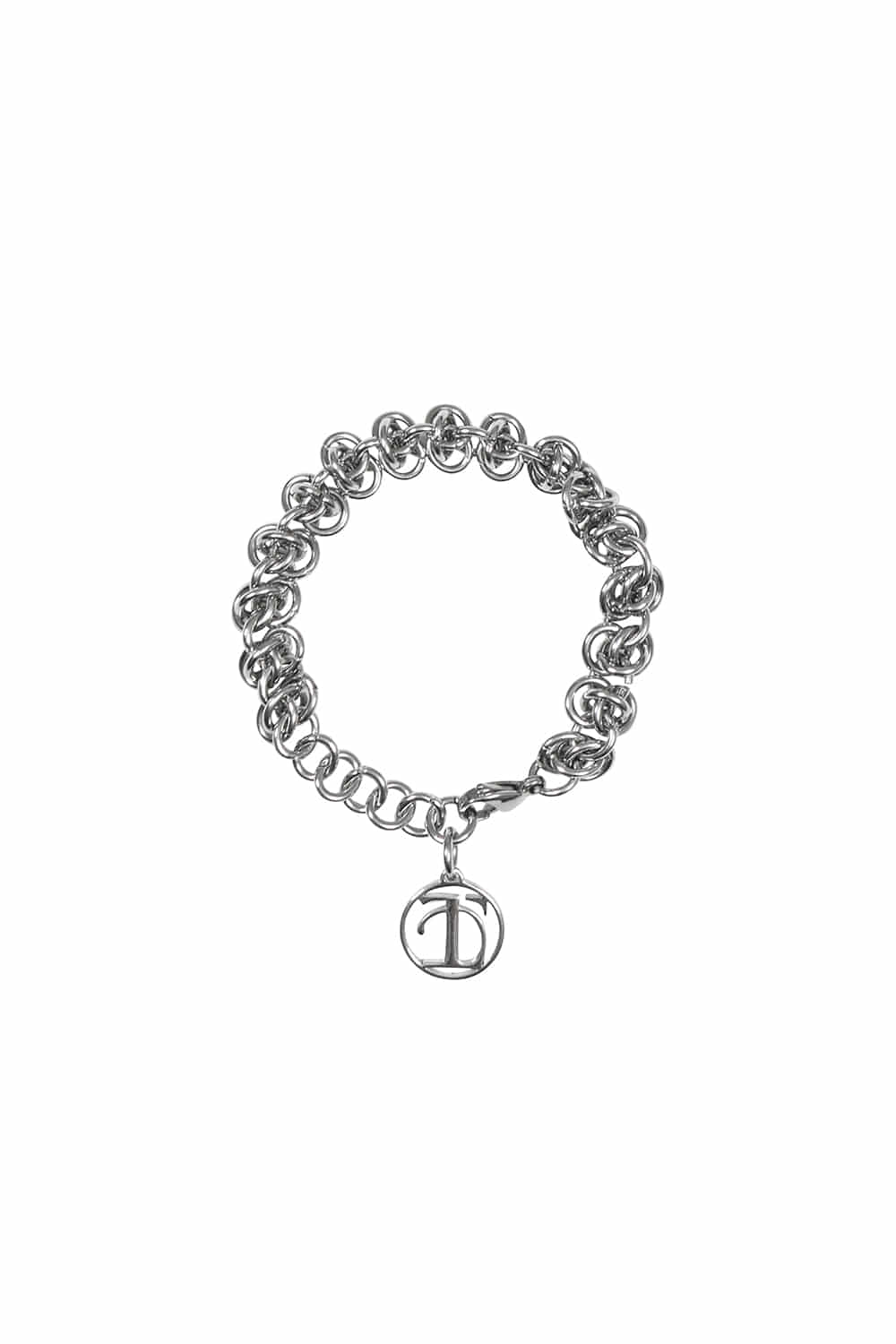 Treemingbird Round Charm Bold Chain Bracelet Silver