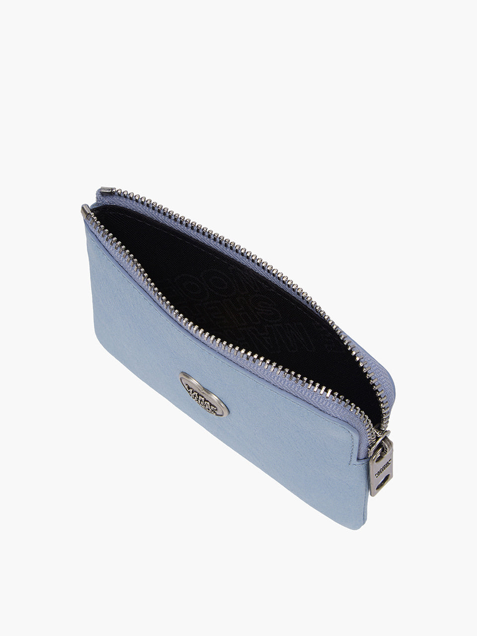 Margesherwood Heart Zipper Wallet Silver Logo blue semi veg