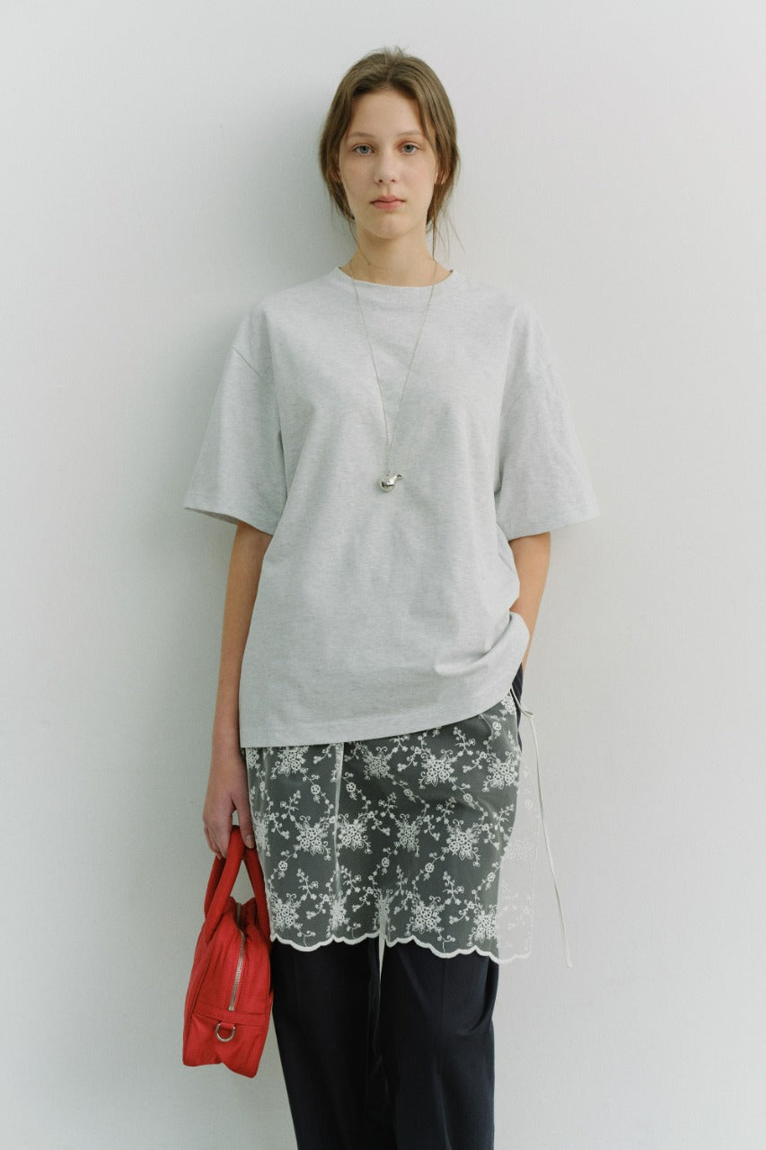 Dunst Unisex Loose T-Shirt Light Melange Grey