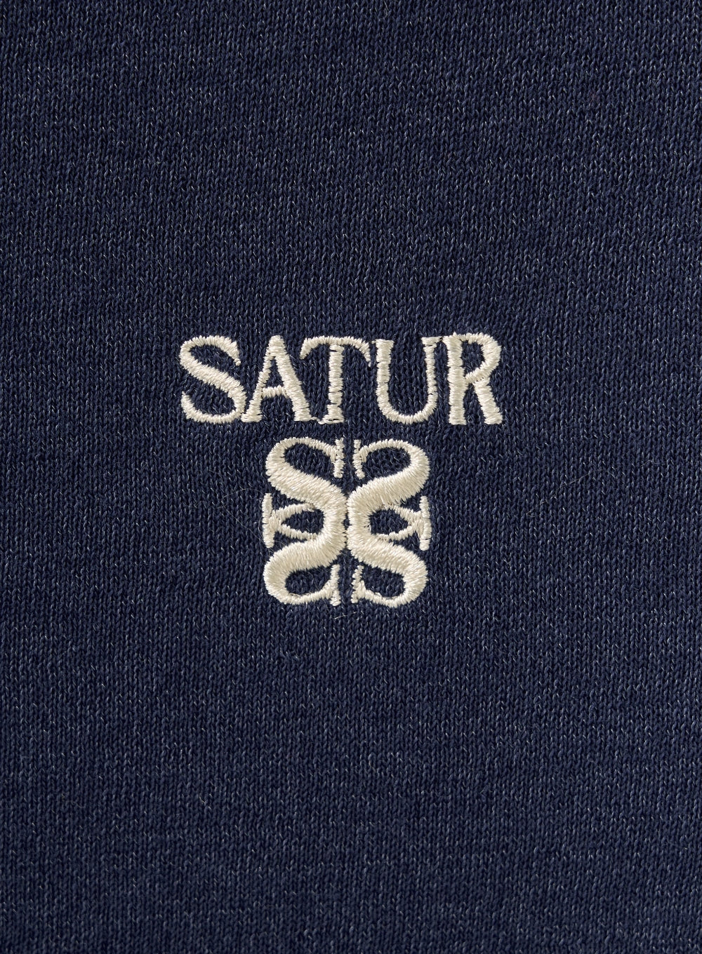 [satur] (W) Light Weight Collar Half Cardigan - Navy