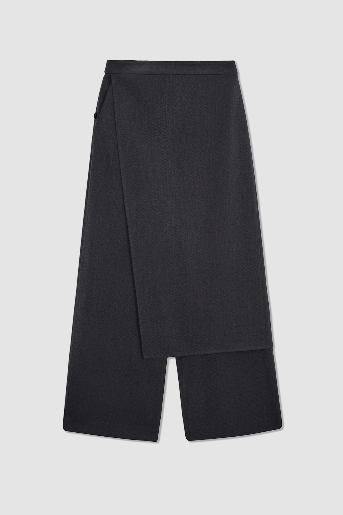 Matinkim Skirt Wrap Layered Pants IN Grey