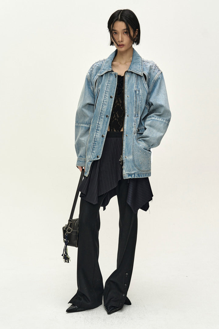 Andersson Bell Jeweled Denim Work Jacket