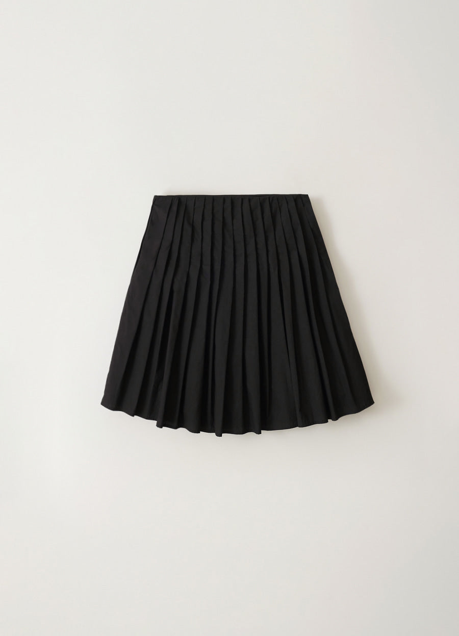 Nothing Written Sai cotton pleated skirt (Black)