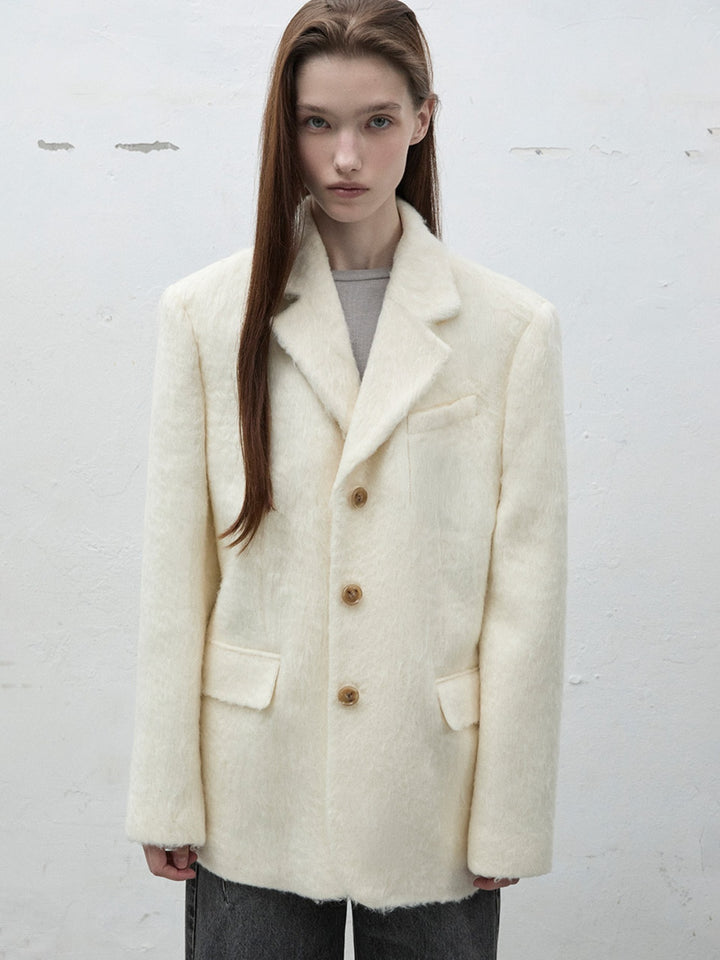 Raive (Color Added) Hairy Wool Jacket