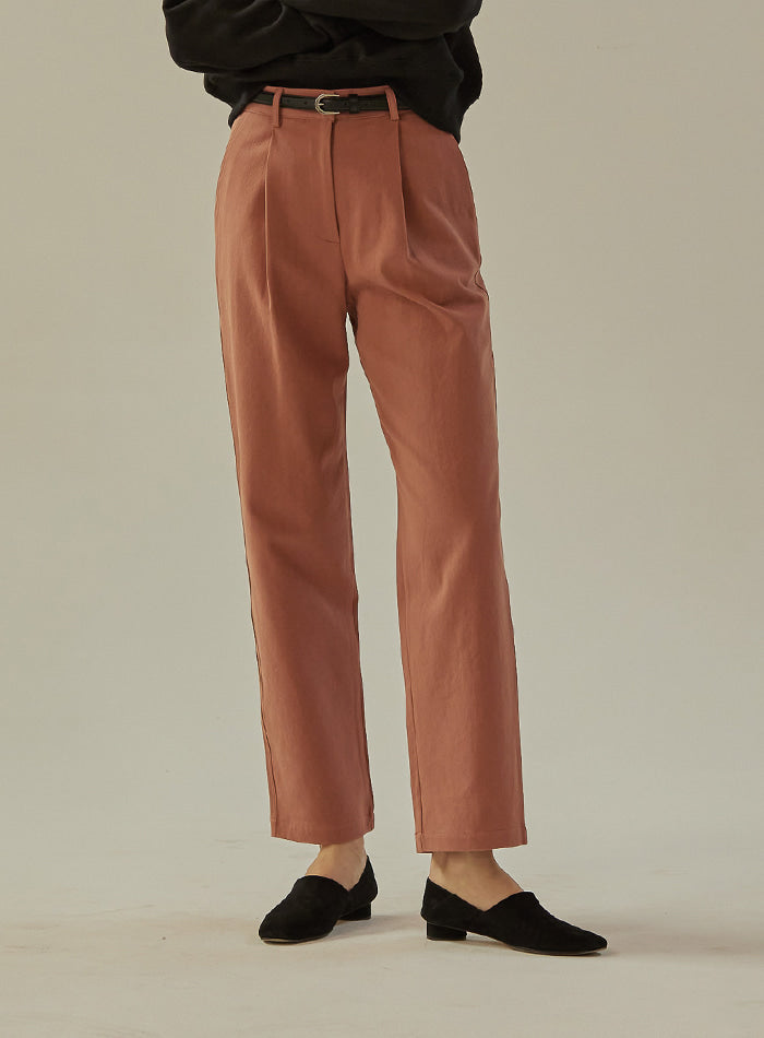 Mango Maniplease Pintuck Cotton Pants